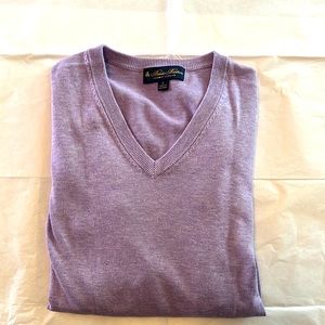 Supima Cotton Lavender V-neck lightweight sweater